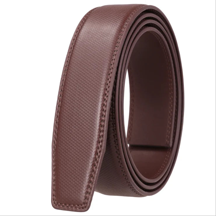 JMT-299210 Automatic Buckle Two-Layer Leather Belt for Men