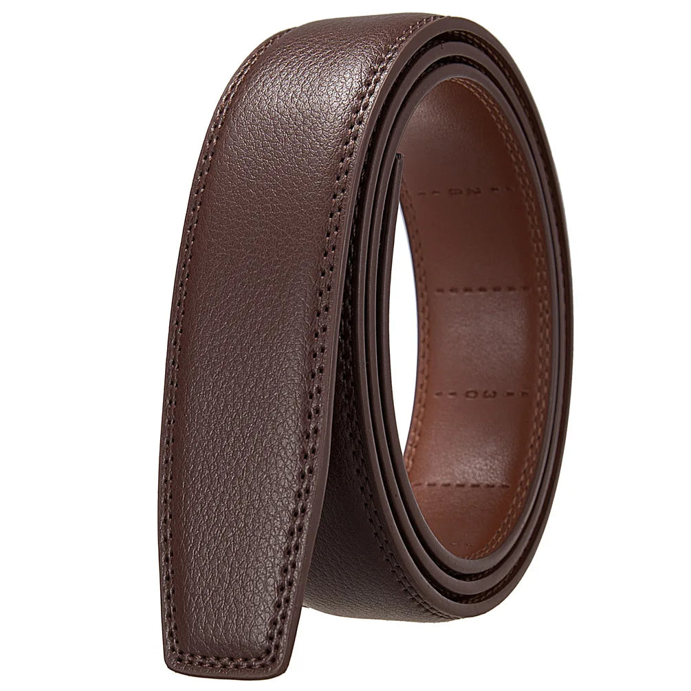JMT-299210 Automatic Buckle Two-Layer Leather Belt for Men