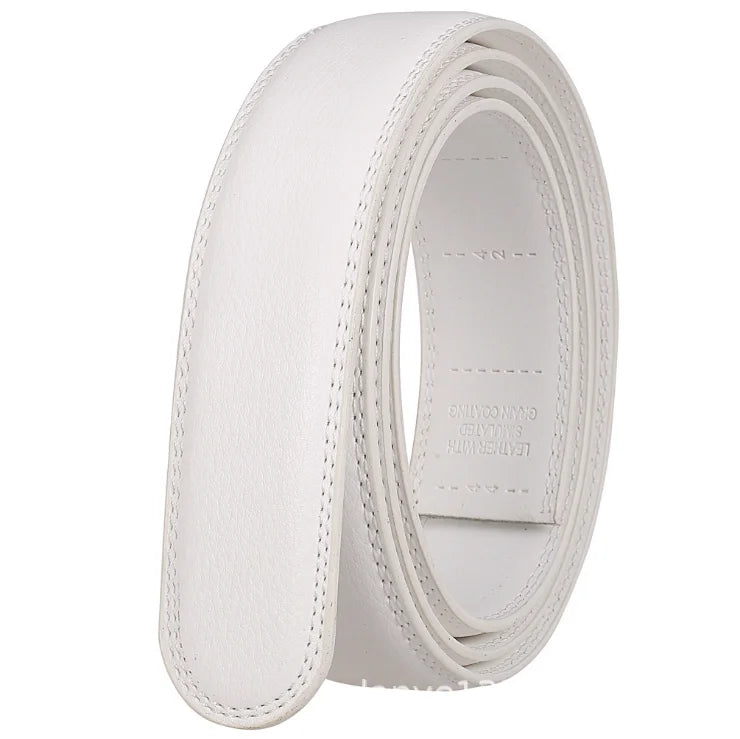 JMT-299210 Automatic Buckle Two-Layer Leather Belt for Men