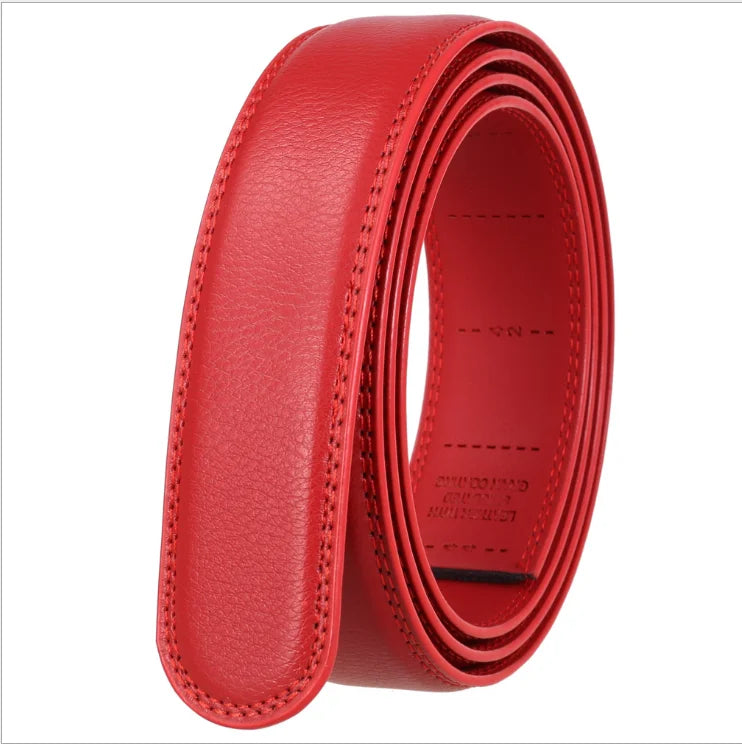 JMT-299210 Automatic Buckle Two-Layer Leather Belt for Men