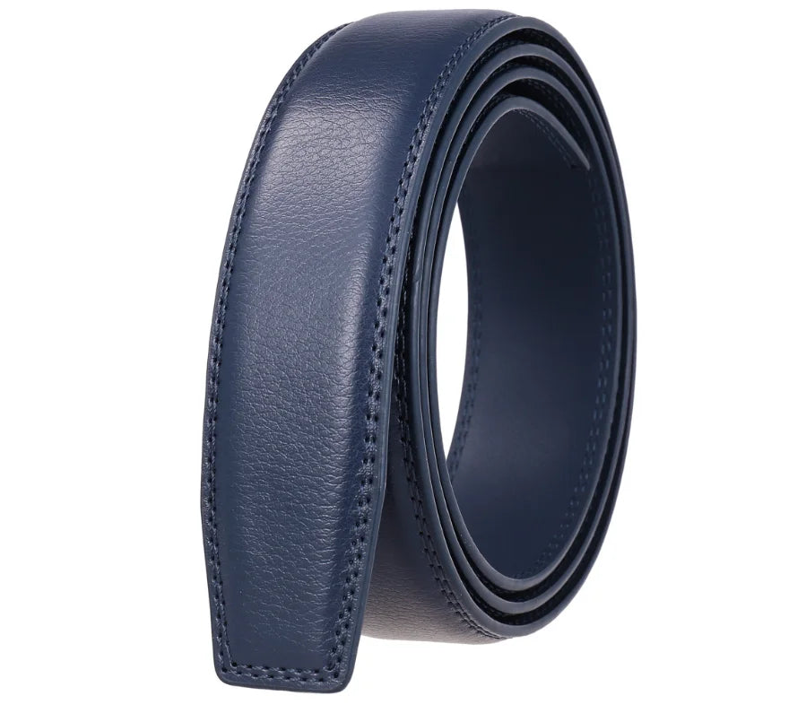JMT-299210 Automatic Buckle Two-Layer Leather Belt for Men