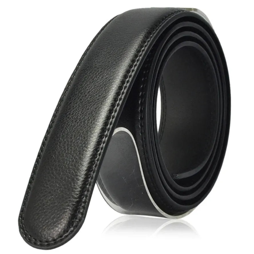 JMT-299210 Automatic Buckle Two-Layer Leather Belt for Men