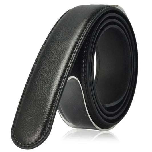 JMT-299210 Automatic Buckle Two-Layer Leather Belt for Men