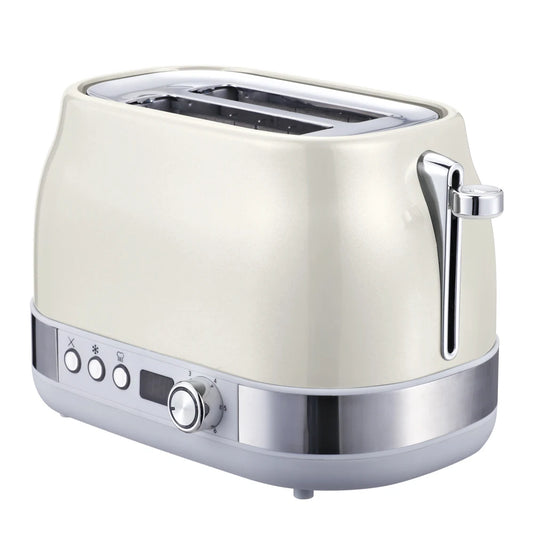 JMT-299274 Digital 2-Slice Retro Toaster for Efficient Breakfast Preparation in Stylish Black Finish