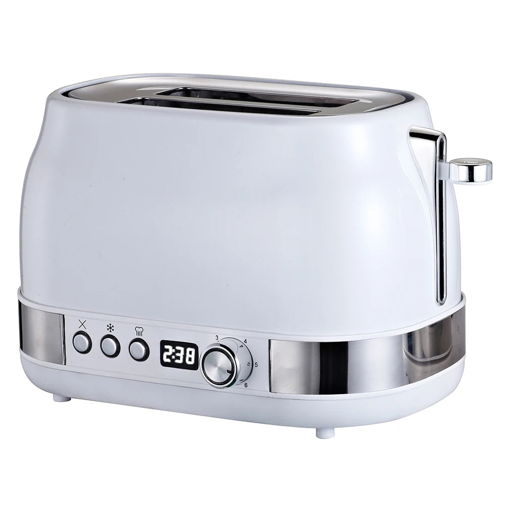 JMT-299274 Digital 2-Slice Retro Toaster for Efficient Breakfast Preparation in Stylish Black Finish