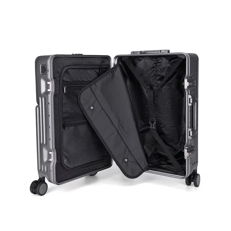 JMT-299338 Compact 20-Inch Modern Carry-On Suitcase with Cup Holder and Lightweight PC & ABS Design