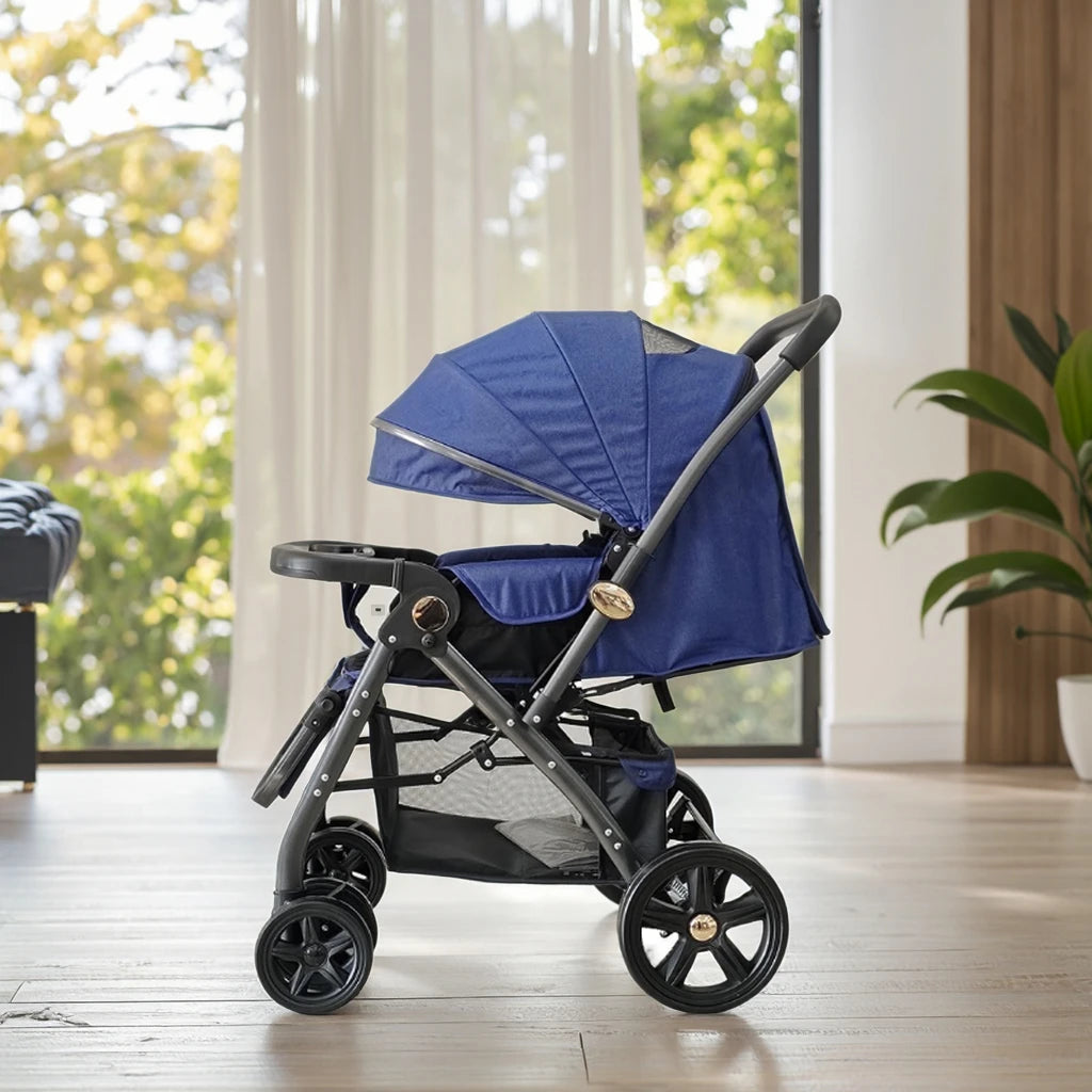 JMT-299466 Convertible Baby Stroller with Extra Basket and Bassinet for Newborns