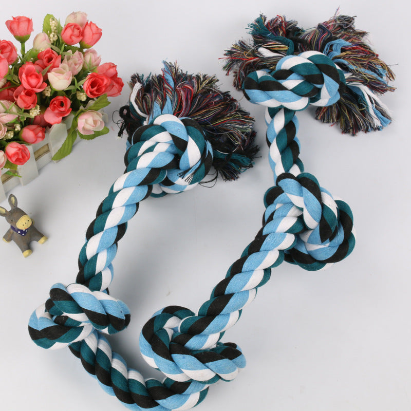 JMT-299594 Cotton Rope Knot Toy for Dogs - 90cm Length, 3cm Diameter, Durable Pet Chew Toy