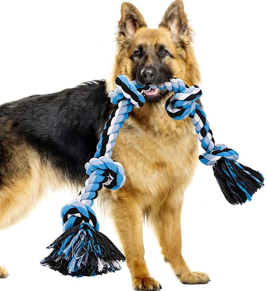 JMT-299594 Cotton Rope Knot Toy for Dogs - 90cm Length, 3cm Diameter, Durable Pet Chew Toy