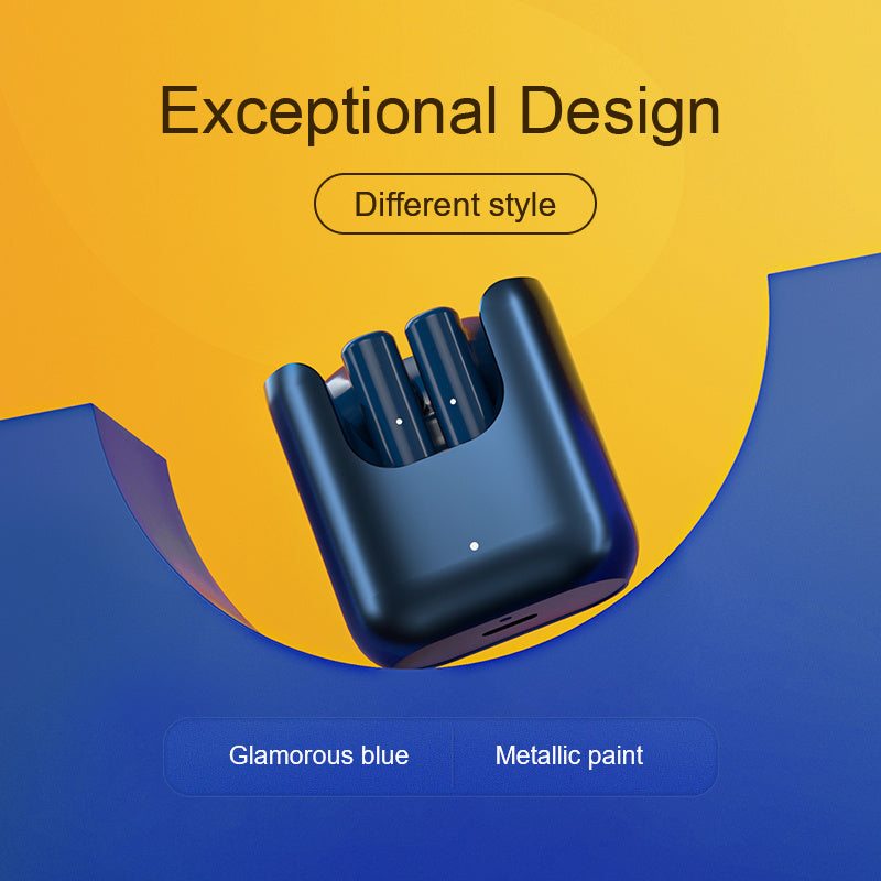 JMT-299594 Wireless Bluetooth Semi-In-Ear Headset for Sports and Running with Battery Display and Voice Control - Blue