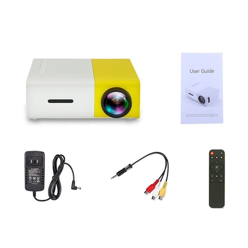 JMT-299786 1080P LED Mini High-Definition Projector with Portable Design and Built-in Speaker