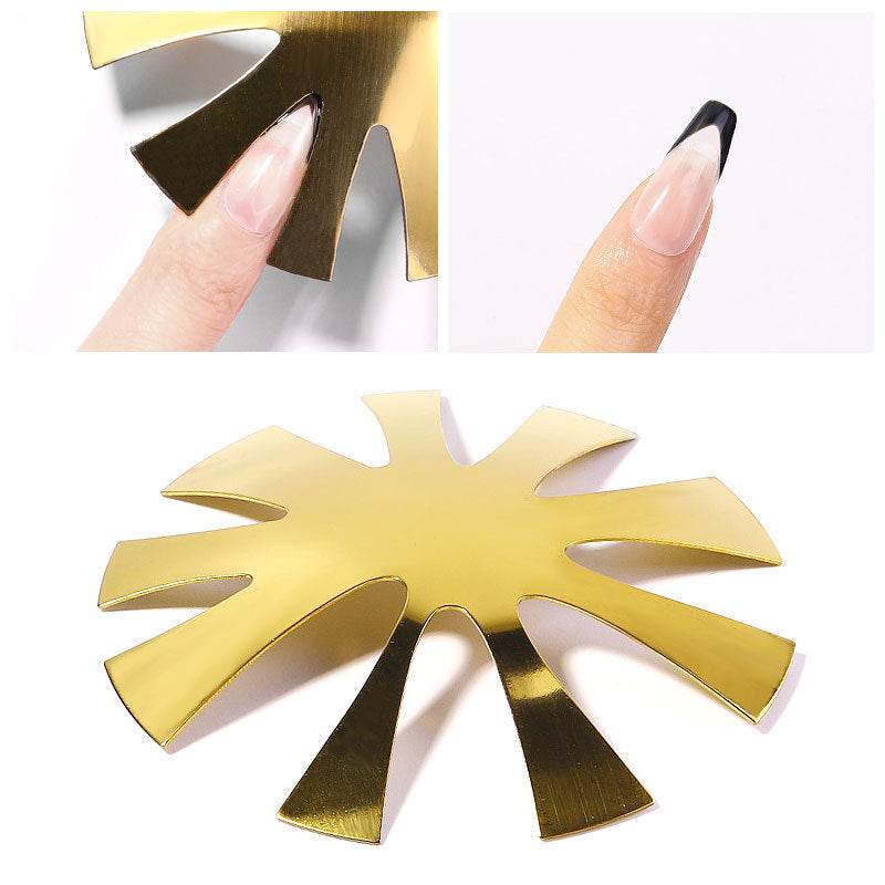 JMT-299914 V-Shaped Edge Trimmer for French Nail Art - Metal Nail Tool in Various Colors