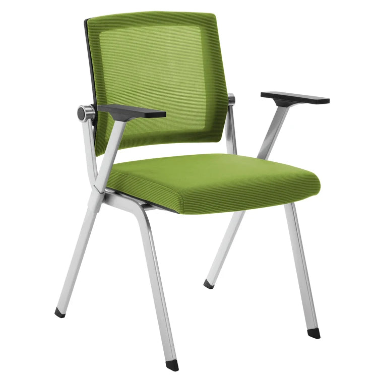 JMT-300362 Modern Fabric Stackable Chair with Armrests for Office and Waiting Areas - Model M2-SH - Waterproof and Fire-Retardant Upholstery