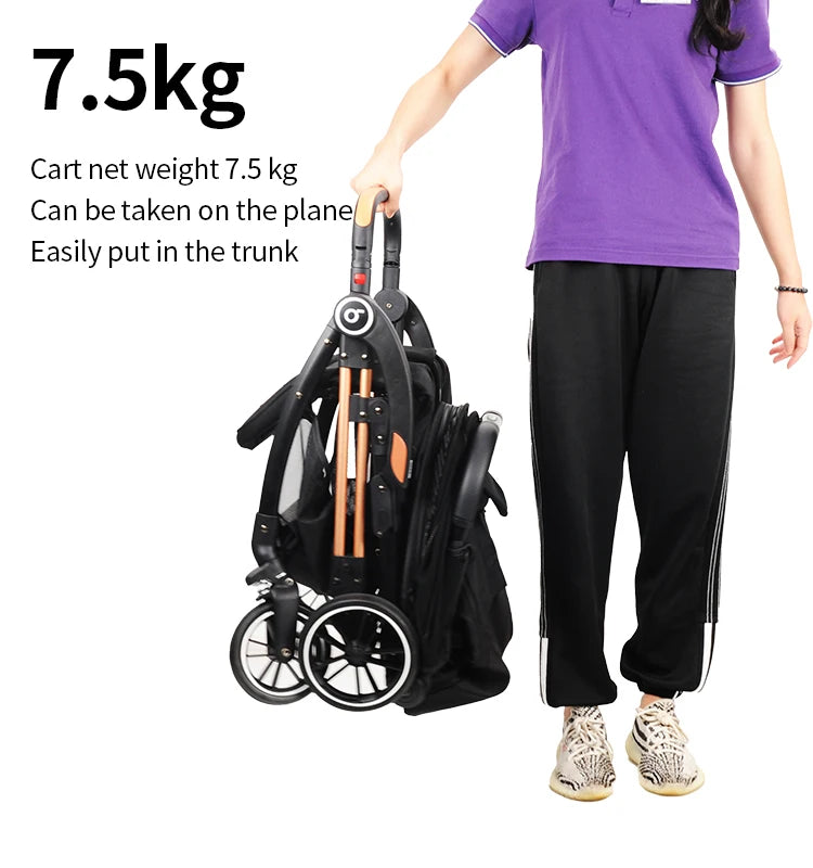 JMT-300938 Luxury Convertible High Landscape 3-in-1 Baby Stroller with Auto Folding Features