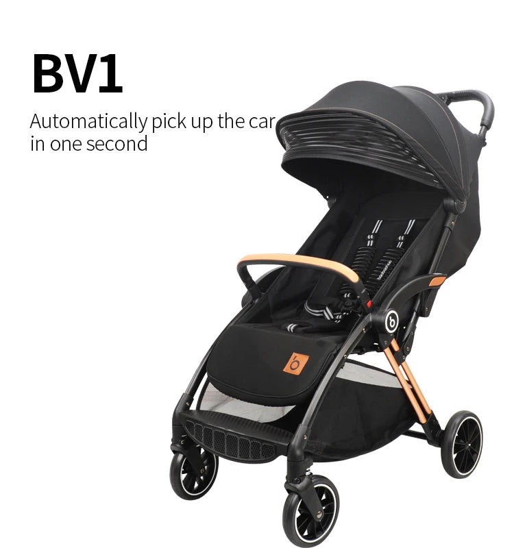 JMT-300938 Luxury Convertible High Landscape 3-in-1 Baby Stroller with Auto Folding Features