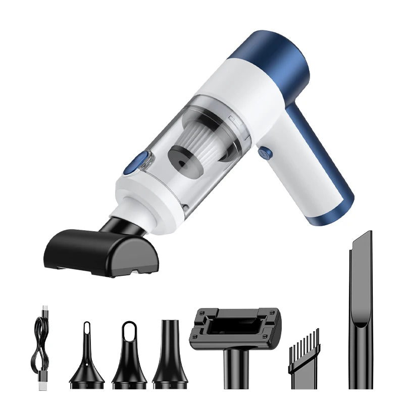 JMT-301066 Compact Wireless 17000PA Powerful Suction Car Vacuum Cleaner with Compressed Air Function