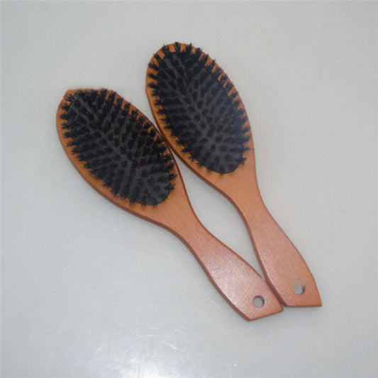 JMT-301130 Brown Lotus Hemu Full Pig Mane Comb - Light Brown, 36cm x 17cm