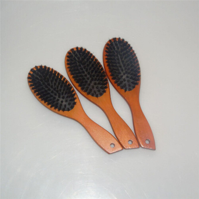 JMT-301130 Brown Lotus Hemu Full Pig Mane Comb - Light Brown, 36cm x 17cm