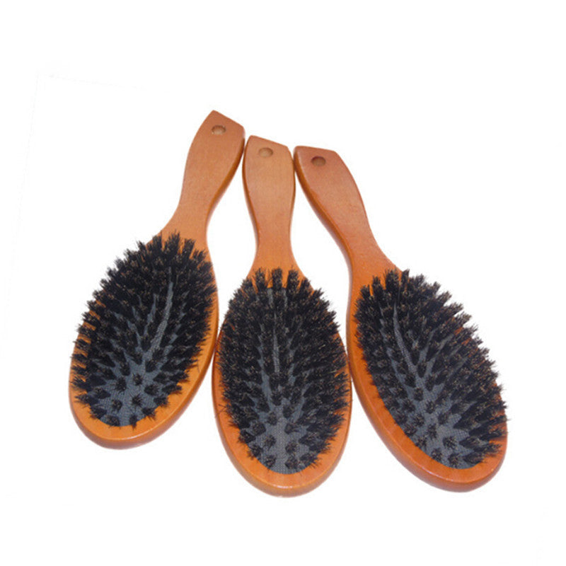 JMT-301130 Brown Lotus Hemu Full Pig Mane Comb - Light Brown, 36cm x 17cm