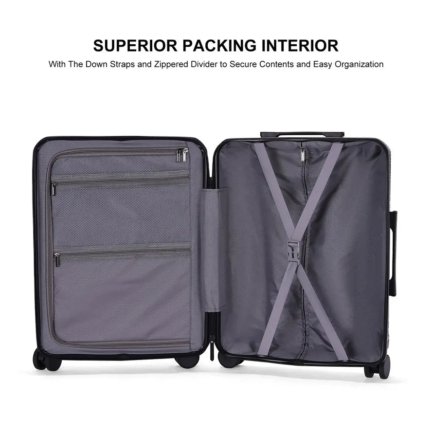 JMT-301322 Custom Printed PC Hard Shell Trolley Suitcase for Travel