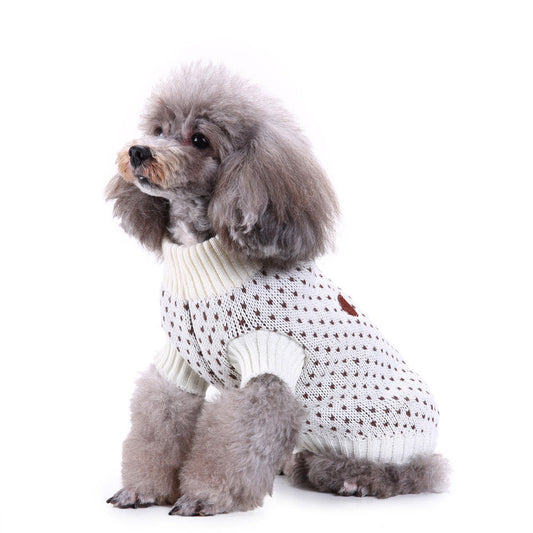 JMT-301386 Cozy Christmas Snowflake Pattern Dog Sweater for Winter Wear