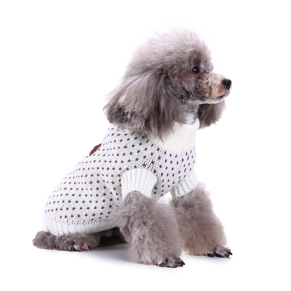 JMT-301386 Cozy Christmas Snowflake Pattern Dog Sweater for Winter Wear