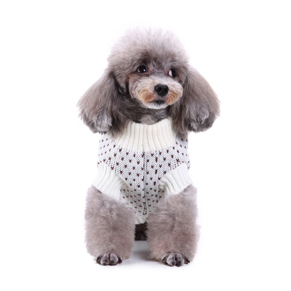 JMT-301386 Cozy Christmas Snowflake Pattern Dog Sweater for Winter Wear