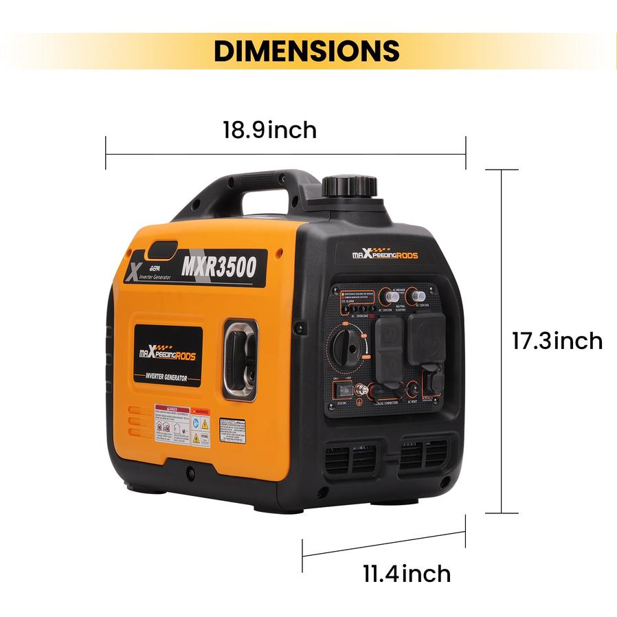 JMT-301642 Compact 3.5KW Ultra Quiet Portable Inverter Generator for Home and Outdoor Use