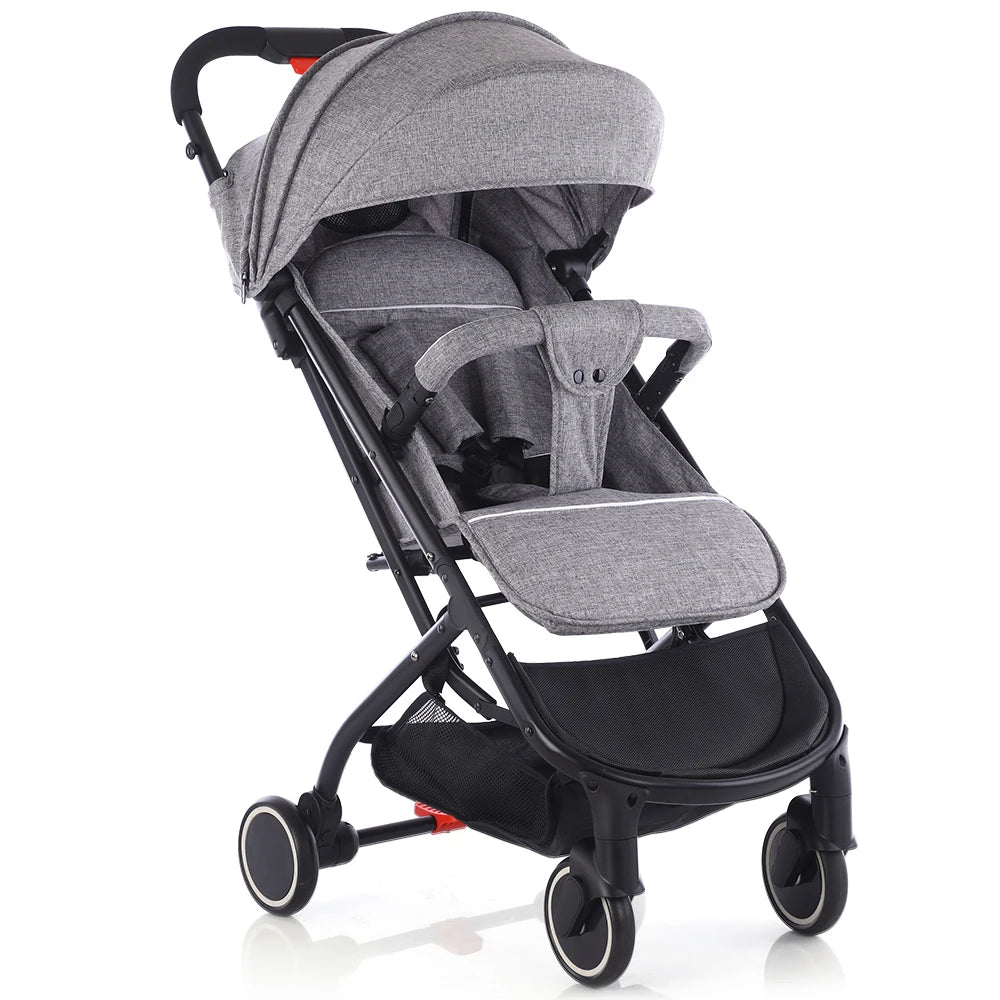 JMT-301770 Lightweight Aluminium Frame Newborn Stroller - Folding Travel System Pushchair Carriage