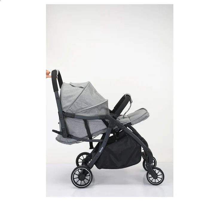 JMT-301898 Comfortable US Style Stroller with Adjustable Webbing for Sitting or Lying Down - Spacious 78CM Seat Cushion