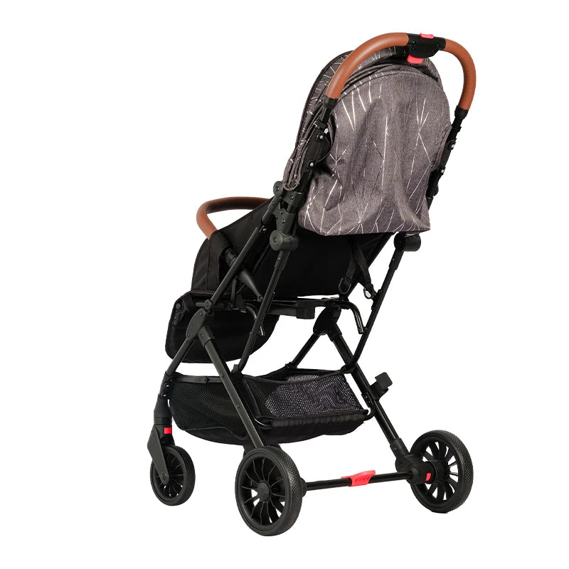 JMT-303050 6-Wheel Stroller with EVA Wheels, Foot Covers, and Mother Bag for Newborns