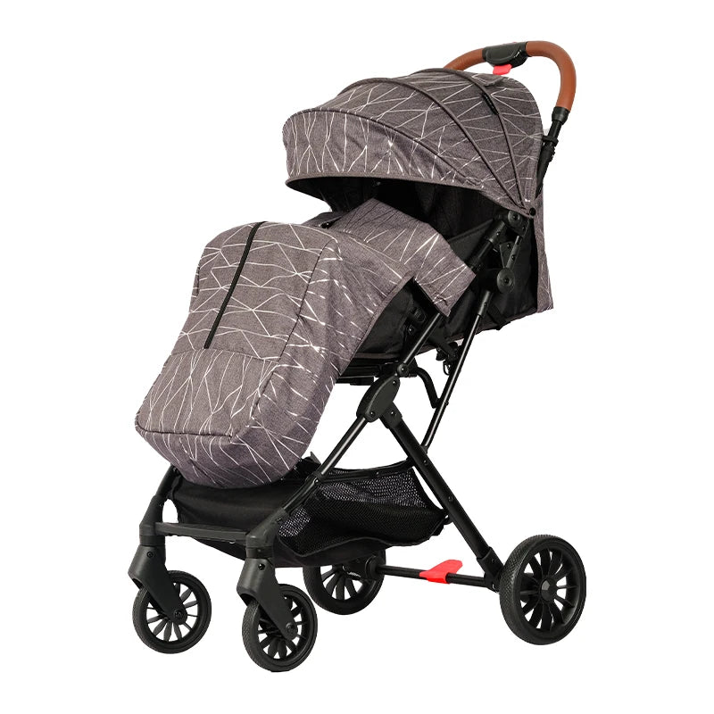 JMT-303050 6-Wheel Stroller with EVA Wheels, Foot Covers, and Mother Bag for Newborns