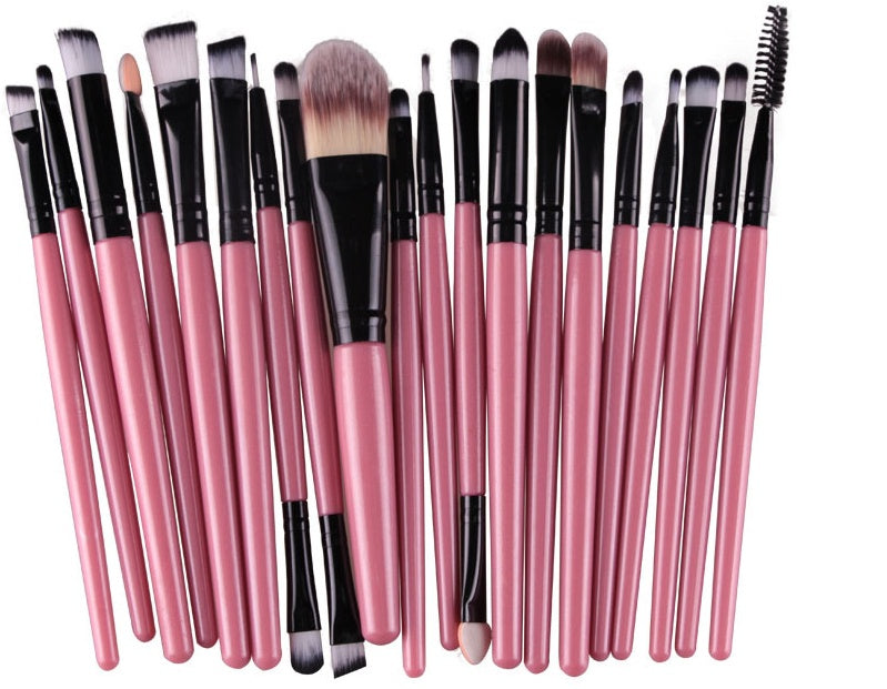 JMT-303498 Makeup Brush Set with Loose Powder, Blush, and Eye Shadow Brushes in OPP Bag