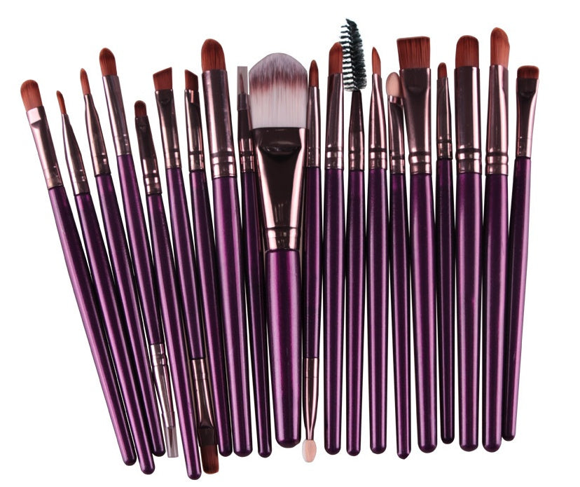 JMT-303498 Makeup Brush Set with Loose Powder, Blush, and Eye Shadow Brushes in OPP Bag