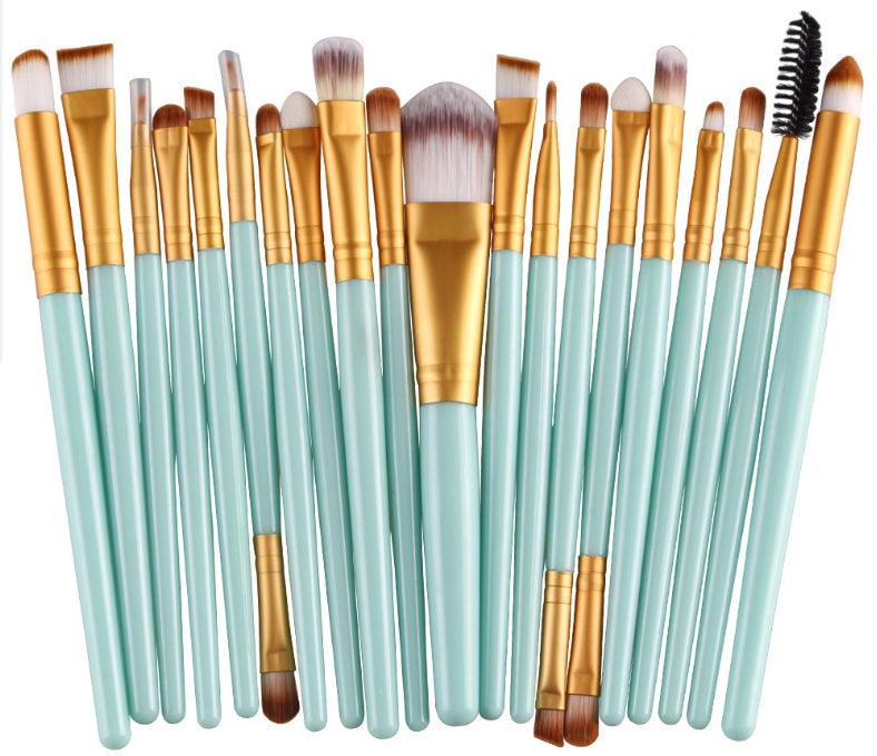 JMT-303498 Makeup Brush Set with Loose Powder, Blush, and Eye Shadow Brushes in OPP Bag