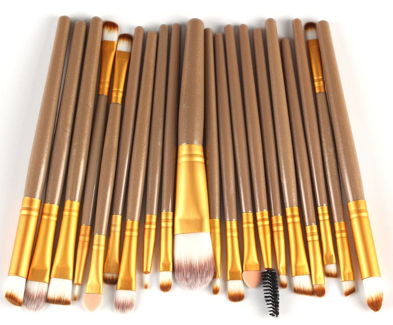 JMT-303498 Makeup Brush Set with Loose Powder, Blush, and Eye Shadow Brushes in OPP Bag