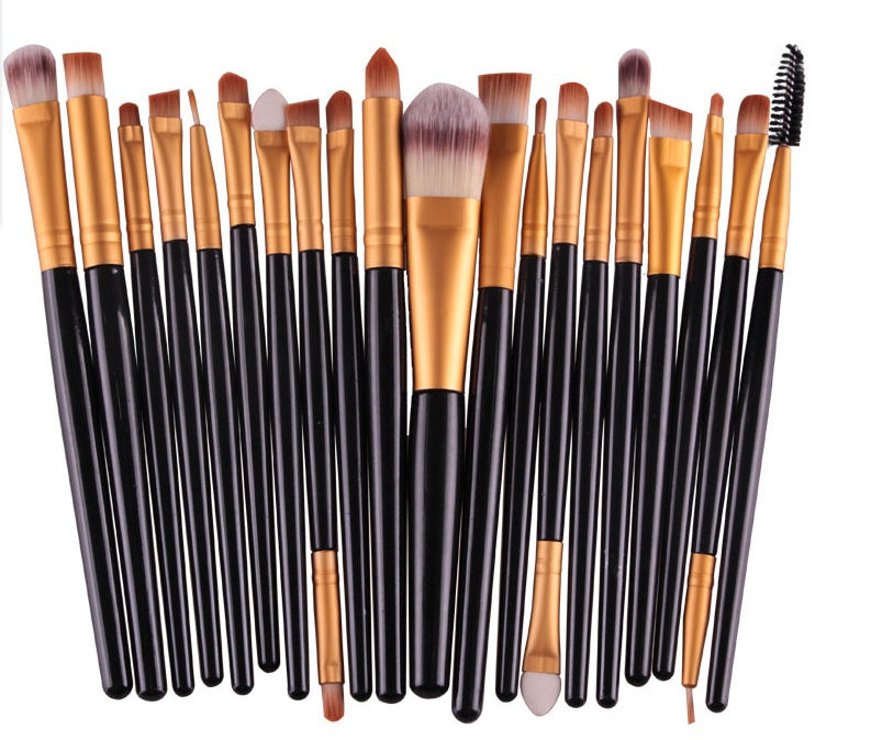 JMT-303498 Makeup Brush Set with Loose Powder, Blush, and Eye Shadow Brushes in OPP Bag