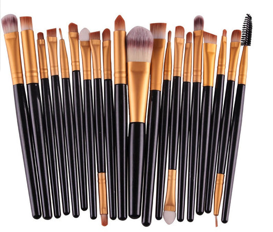 JMT-303498 Makeup Brush Set with Loose Powder, Blush, and Eye Shadow Brushes in OPP Bag