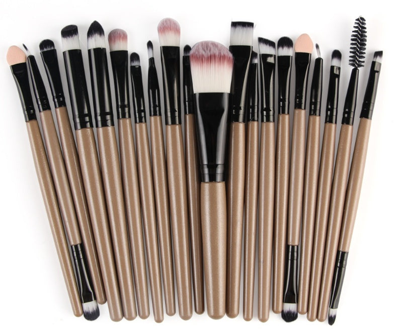 JMT-303498 Makeup Brush Set with Loose Powder, Blush, and Eye Shadow Brushes in OPP Bag