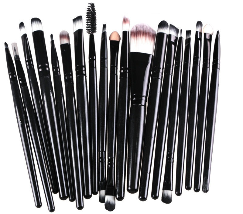 JMT-303498 Makeup Brush Set with Loose Powder, Blush, and Eye Shadow Brushes in OPP Bag