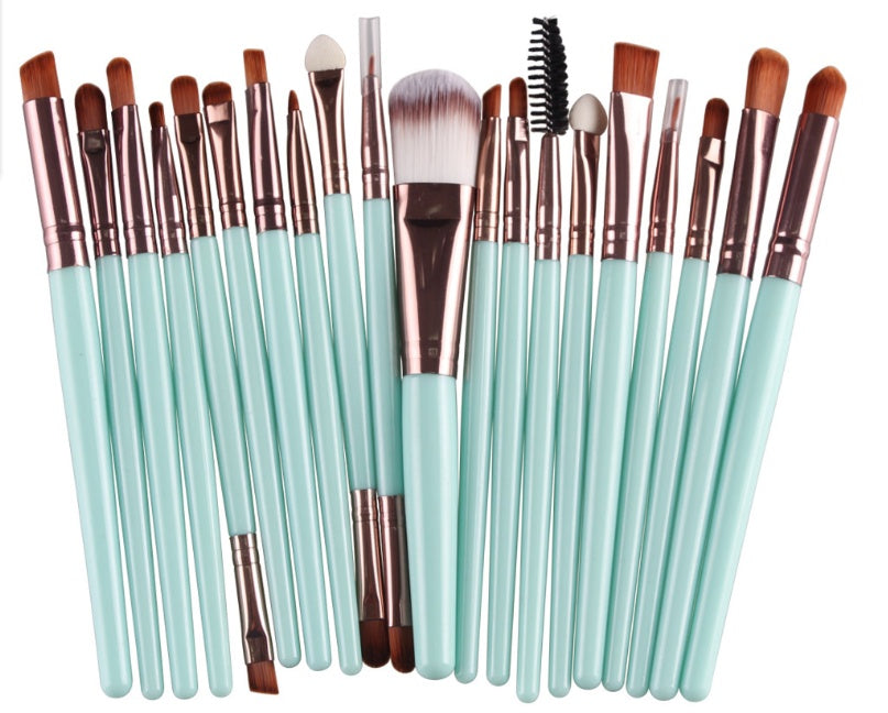JMT-303498 Makeup Brush Set with Loose Powder, Blush, and Eye Shadow Brushes in OPP Bag