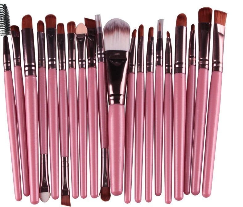 JMT-303498 Makeup Brush Set with Loose Powder, Blush, and Eye Shadow Brushes in OPP Bag