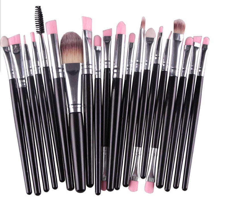 JMT-303498 Makeup Brush Set with Loose Powder, Blush, and Eye Shadow Brushes in OPP Bag