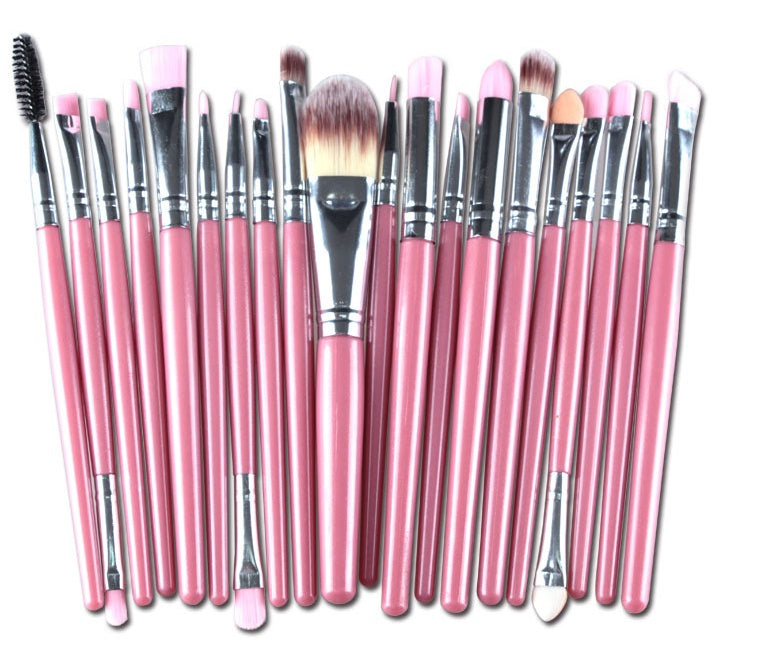 JMT-303498 Makeup Brush Set with Loose Powder, Blush, and Eye Shadow Brushes in OPP Bag
