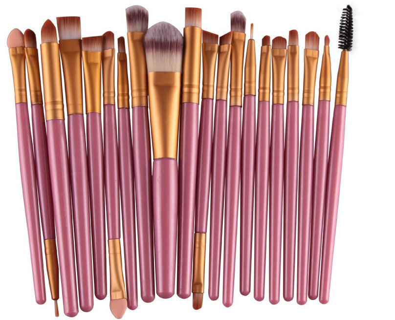JMT-303498 Makeup Brush Set with Loose Powder, Blush, and Eye Shadow Brushes in OPP Bag