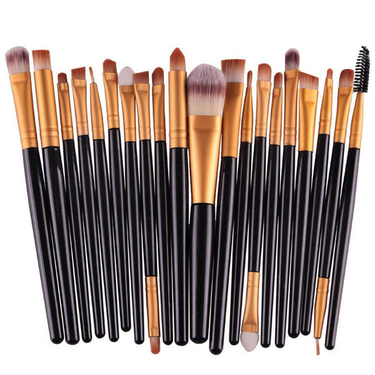 JMT-303498 Makeup Brush Set with Loose Powder, Blush, and Eye Shadow Brushes in OPP Bag