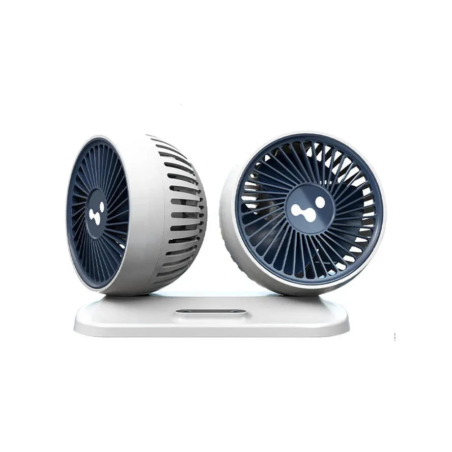 JMT-303690 Dual Head 360-Degree 12V/24V Automotive Air Cooling Fan for Vehicles