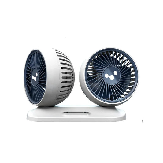 JMT-303690 Dual Head 360-Degree 12V/24V Automotive Air Cooling Fan for Vehicles