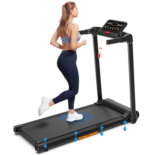 JMT-304138 Compact Walking Mat Treadmill with LED Display, 265 LB Capacity for Home and Office Use