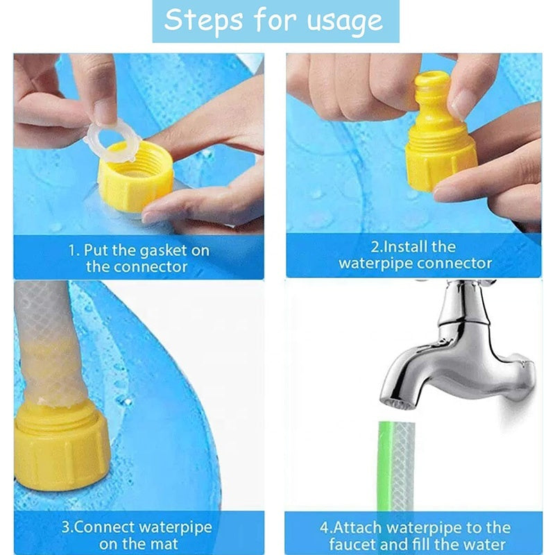 JMT-304138 Outdoor Dog Splash Pad - Anti-Slip Swimming Mat for Summer Fun